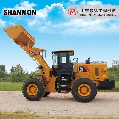 5 Ton Wheel Loader With Front Mounted Bucket Cabin And 4 Wheels